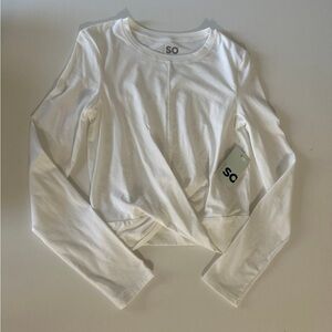 NWT Kohls SO juniors long sleeve twist top XS